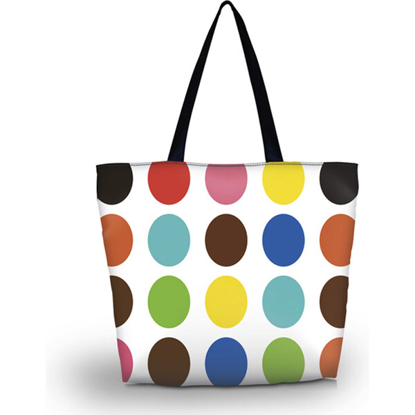 Nákupná a plážová taška Huado - Polka dots 65221079