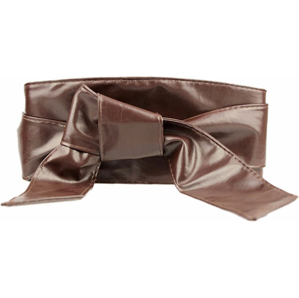 Lifestyle Dámský hnedý široký opasok z eko kože 65221258