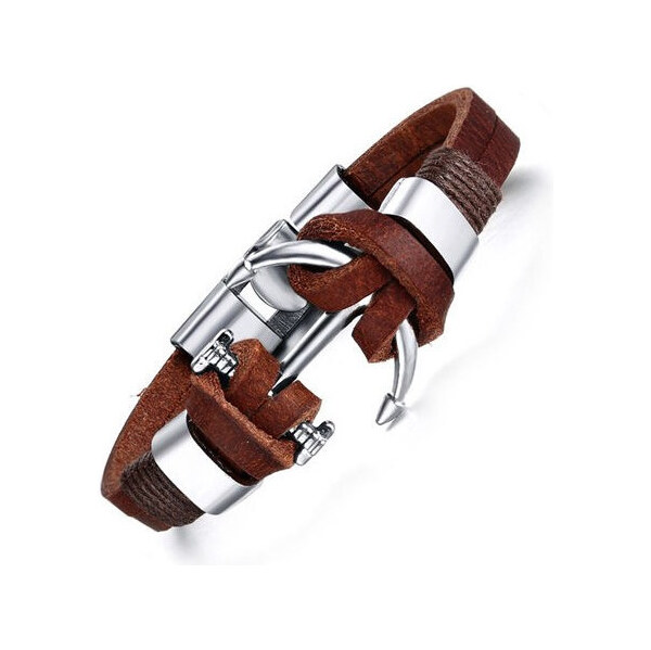 Lodestar Pánský kožený náramok Kotva 65221381