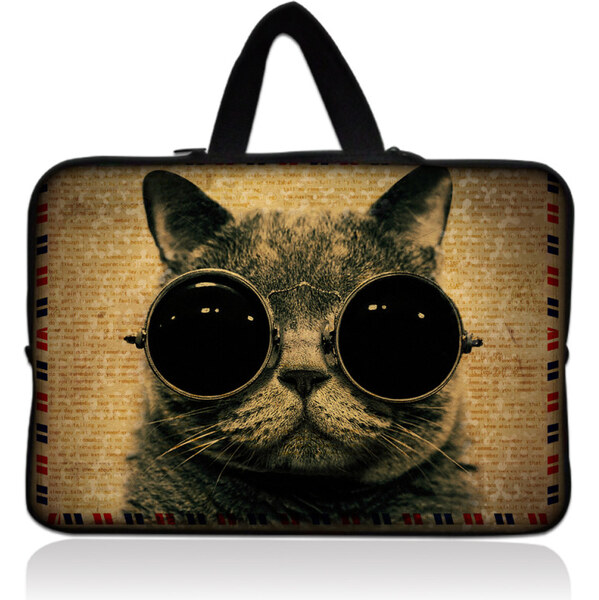 Huado taška na notebook do 17.4 Kočka s brýlemi 65221447