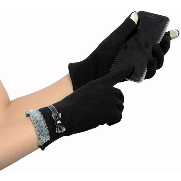 Cixi Dámske elegantné rukavice čierne 65221644