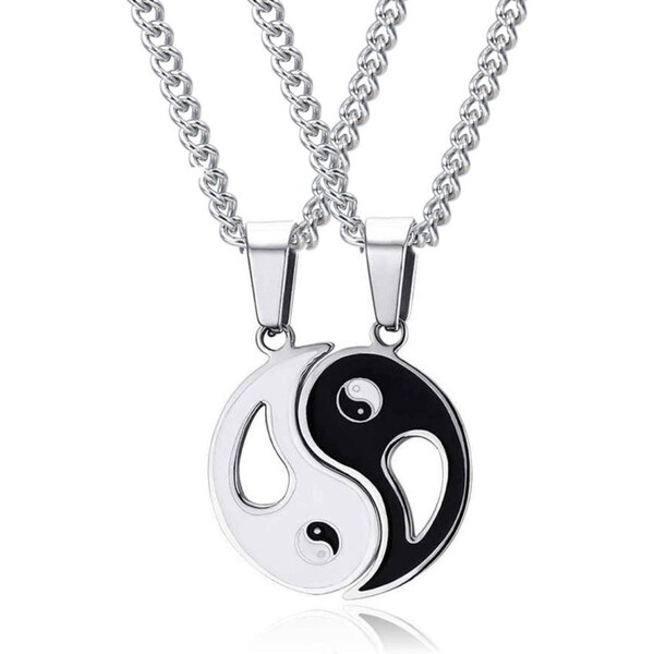 Impress Jewelry Oceľové prívesky pre dvoch Tai chi symbol 65221750