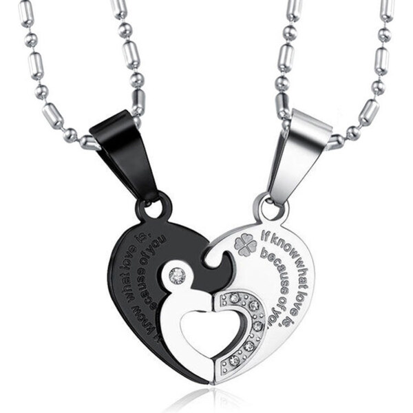 Impress Jewelry Oceľové partnerské prívesky Double Hearts 65221749