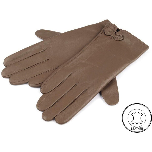 Cixi Dámské kožené rukavice hnedé L 65221788