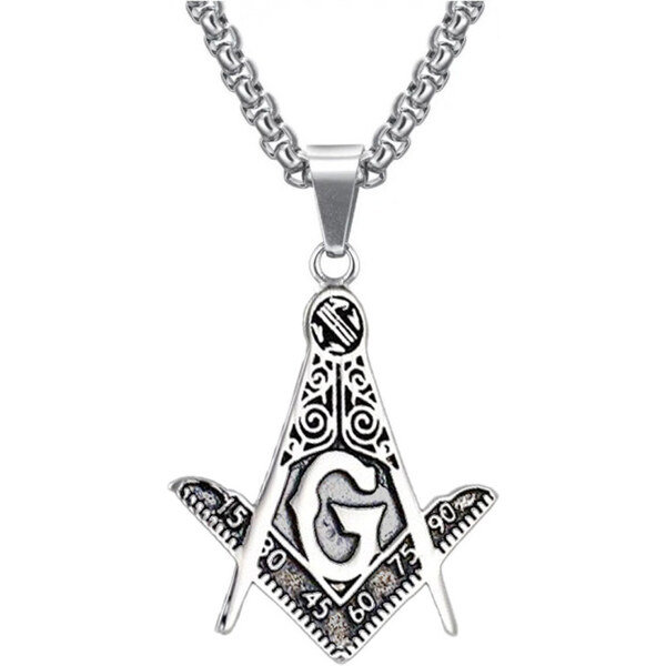 Impress Jewelry Oceľový prívesok rád slobodných murárov 65221837