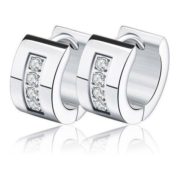 Impress Jewelry Oceľové Náušnice kruhy Dara strieborná 65221945