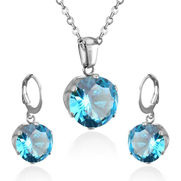 Impress Jewelry Súprava šperkov z chirurgickej ocele tyrkys 65221982