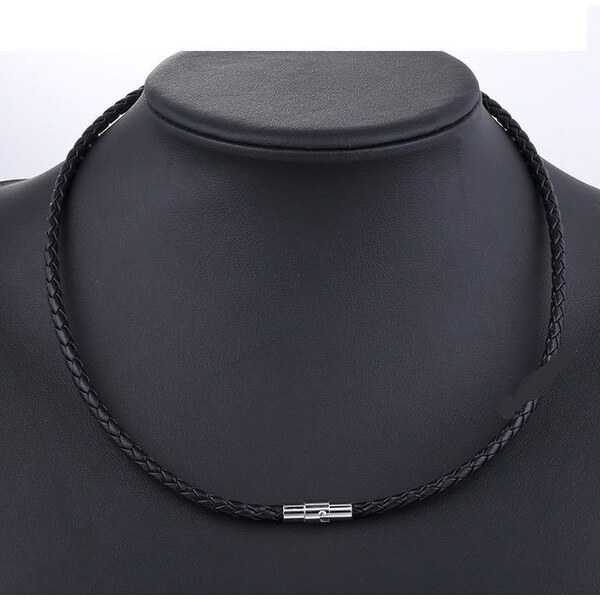 Lodestar Kožený pletený náhrdelník 4mm 65222034