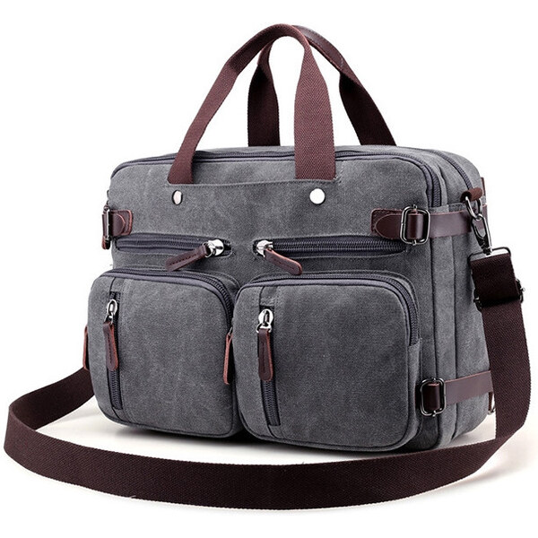 Lifestyle Pánská plátená taška crossbody Savior šedá 65222021