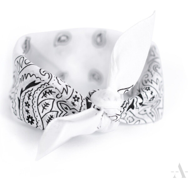 Artofpolo Šatka Bandana Classic rebel Biela 65222065