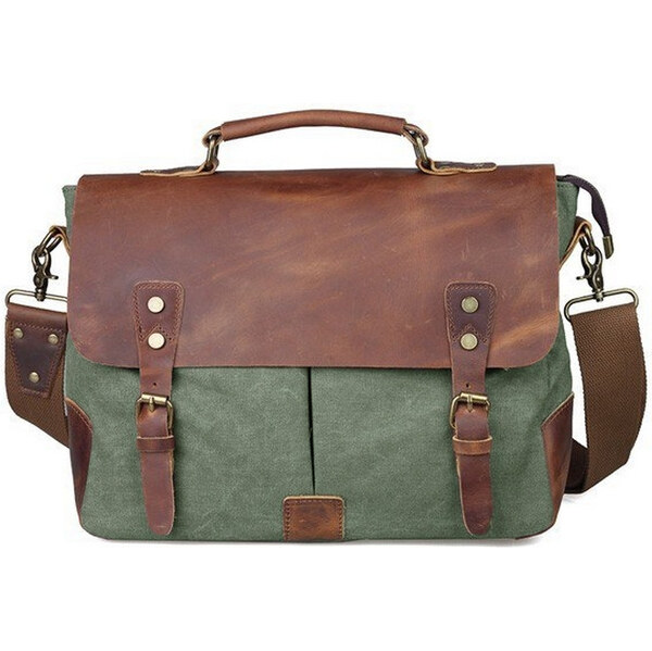 Vormor pánska kožená retro brašňa Grind - zelená 65222379