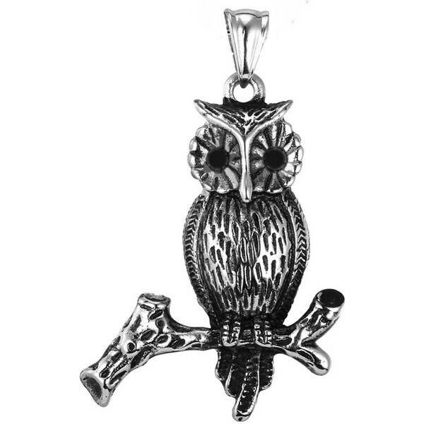 Impress Jewelry Prívesok z chirurgickej ocele Sova na konári 65222411