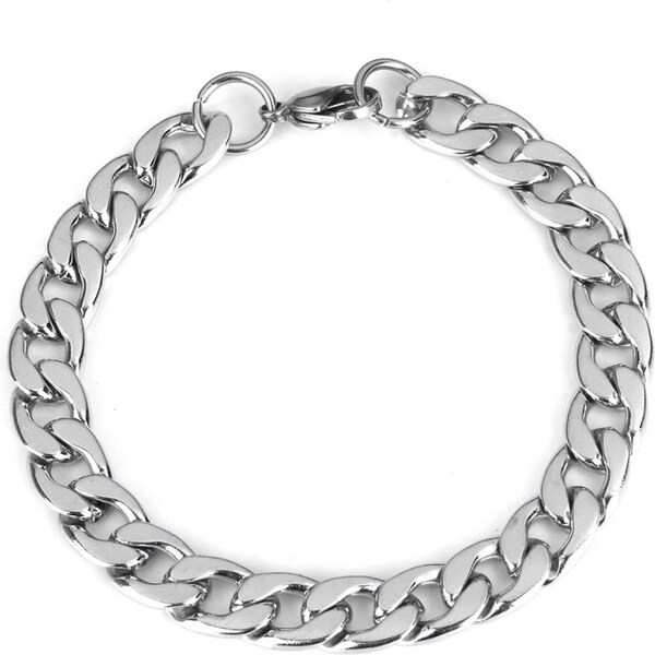 Impress Jewelry Náramok z chirurgickej ocele Masive Cuban Silver 13 mm 65224580