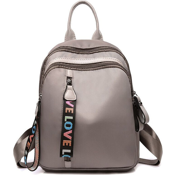 Lifestyle Menší batôžtek s príveskami LOVE Šedý 65222551