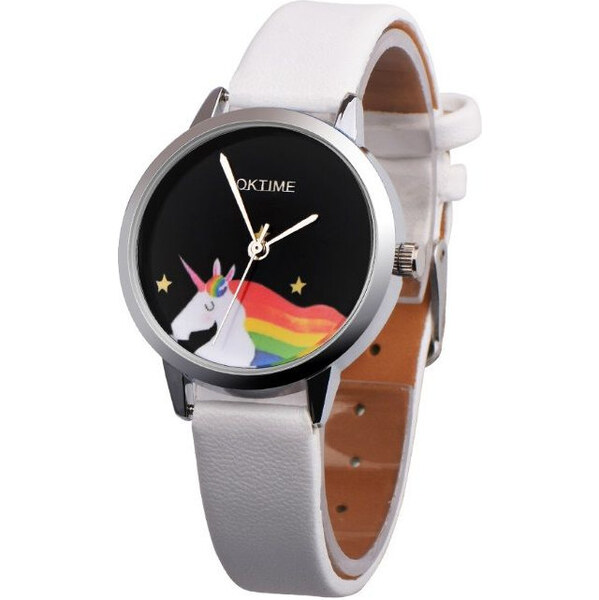 Shim Watch Oktime Dievčenské hodinky UNICORN jednorožec Biele 65222821