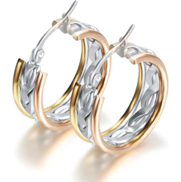 Impress Jewelry Oceľové Náušnice kruhy Emily Combo 65222855