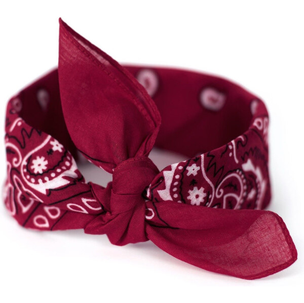 Artofpolo Bavlnená šatka Bandana bordová 65223208