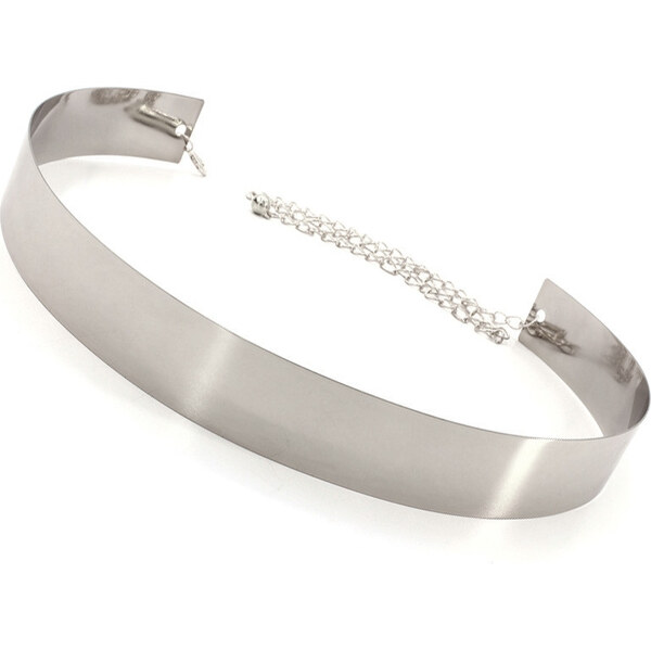 Lifestyle Dámsky celokovový opasok Flat - Strieborný 65223250