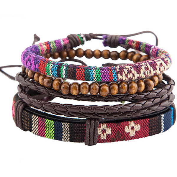 Lodestar Sada štyroch pánskych náramkov India Spring 65223264