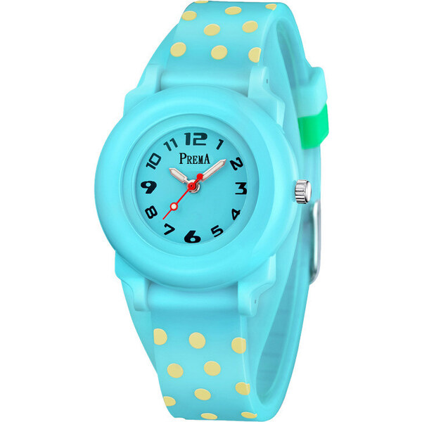 Shim Watch Prema dievčenské silikónové hodinky Polka Dots - tyrkysové 65223269
