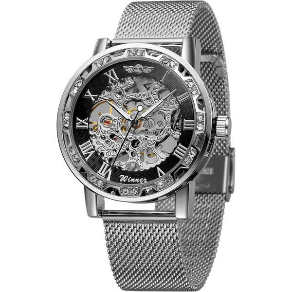 Winner mechanické hodinky Diomond Silver JS18 65223275