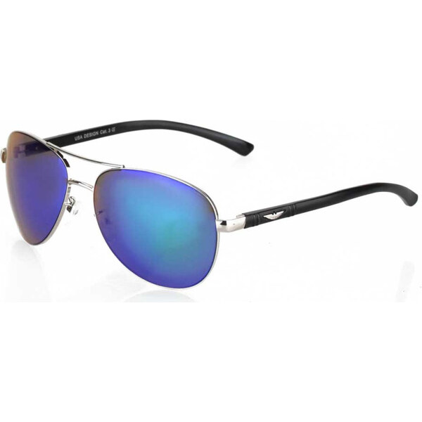 Deep slnečné okuliare pilotky Modro-zelené zrkadlovky DA7311 65223397