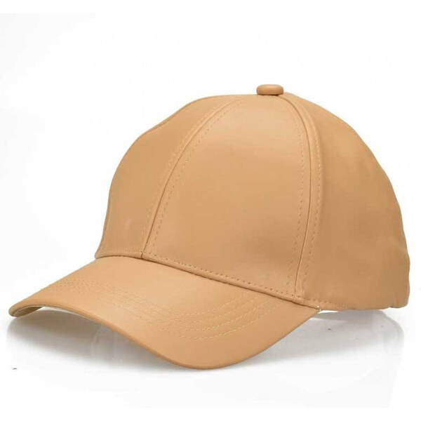 Carla Dámská kožená šiltovka Hnědá 65223447