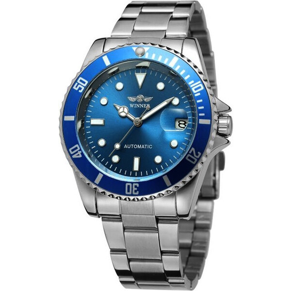 Pánske mechanické hodinky Winner WZ0305 Modré 65223565