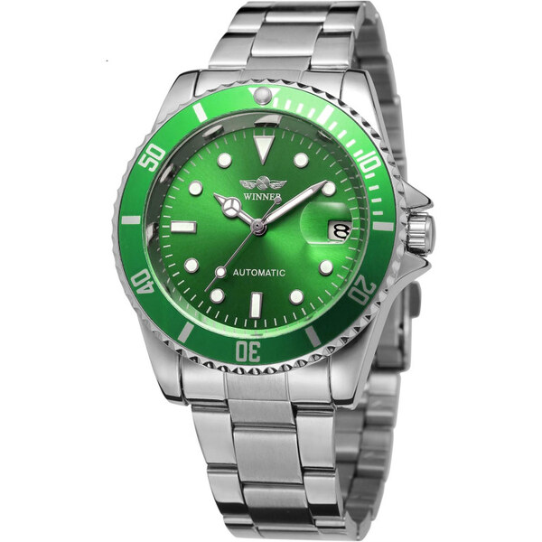 Pánske mechanické hodinky Winner WZ0308 Zelené 65223568