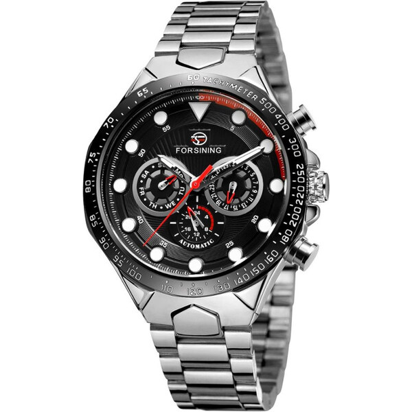 FORSINING pánske automatické hodinky Manful M4T5 Strieborné 65223577