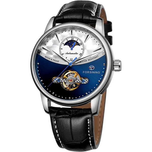 FORSINING pánske automatické hodinky Moonlight 9M3S3 Modré 65223585
