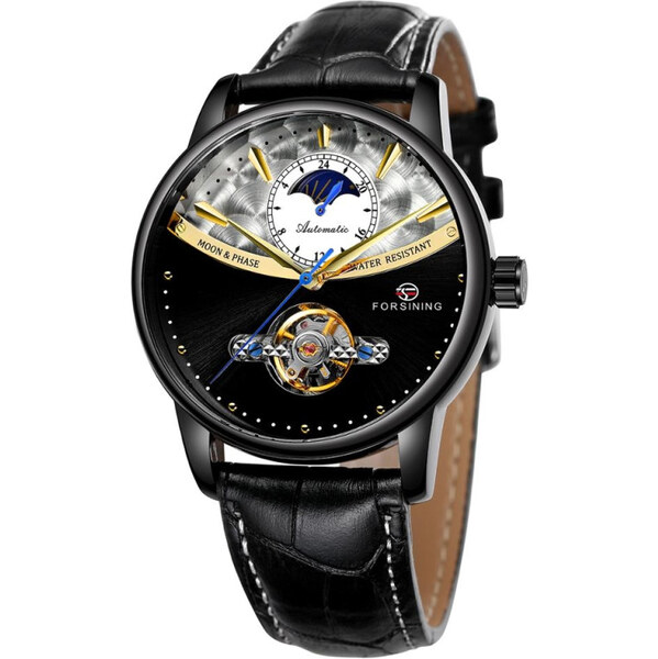 FORSINING pánske automatické hodinky Moonlight 9M3B1 Čierne 65223586