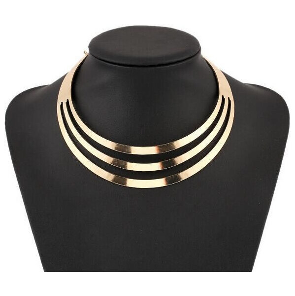 Lodestar Geometrický kruhový Choker náhrdelník Zlatý 65223627