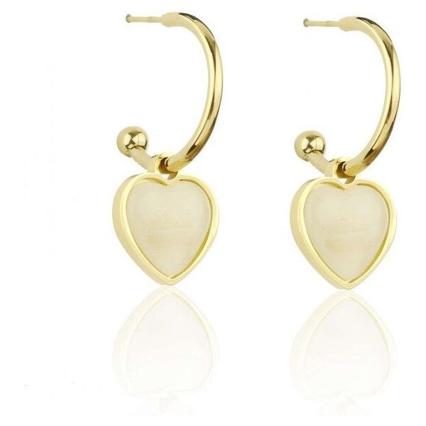 Impress Jewelry Kruhové náušnice z chirurgickej ocele so srdiečkom 65223647