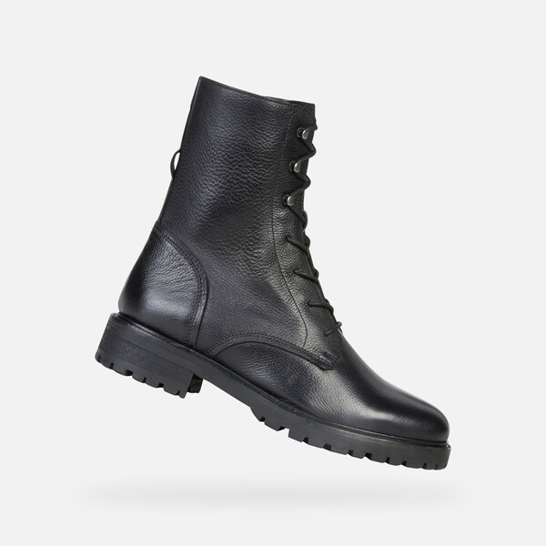 Black womens ankle boots Geox Hoara - Womens 65233002