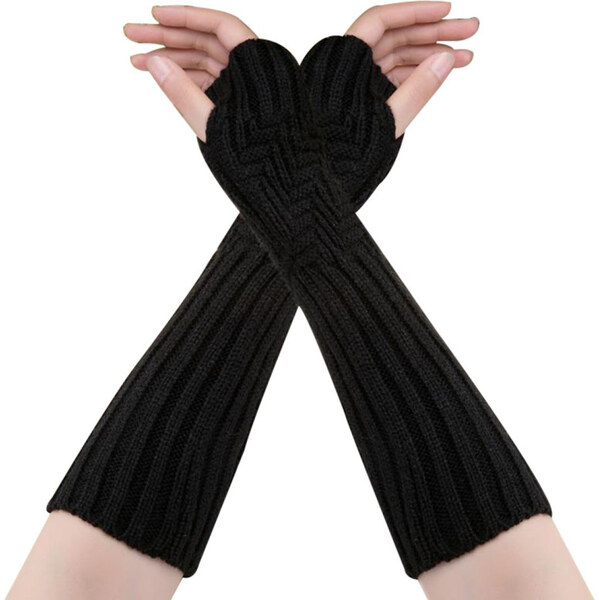 Cixi Dlhé rukavice bez prstov Čierne 65223816