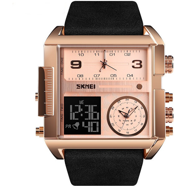 Cavaldi SKMEI 1391 duálny hodinky 3 times Rose gold Čierne 65223825