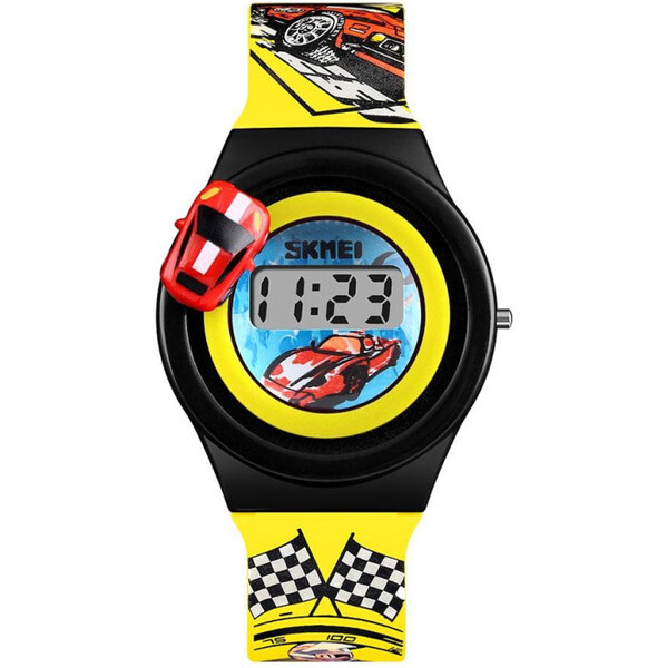 SKMEI 1376 detské hodinky pre chlapcov Racer Žlté 65223833