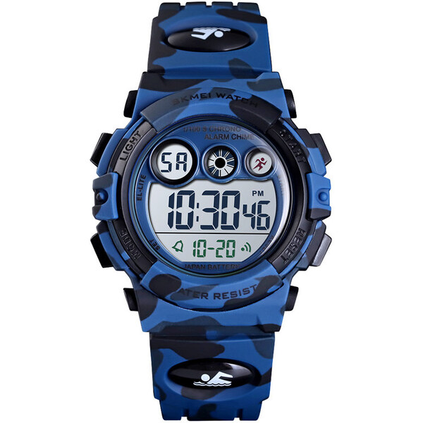 SKMEI 1547 Chlapčenské športové hodinky Army Modré 65223841