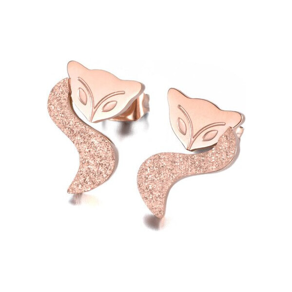 Impress Jewelry Puzetové náušnice z chirurgickej ocele Liška- Fox 65223867