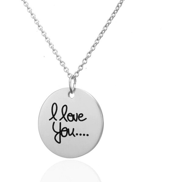 Impress Jewelry Oceľový náhrdelník I love You Strieborný 65223868