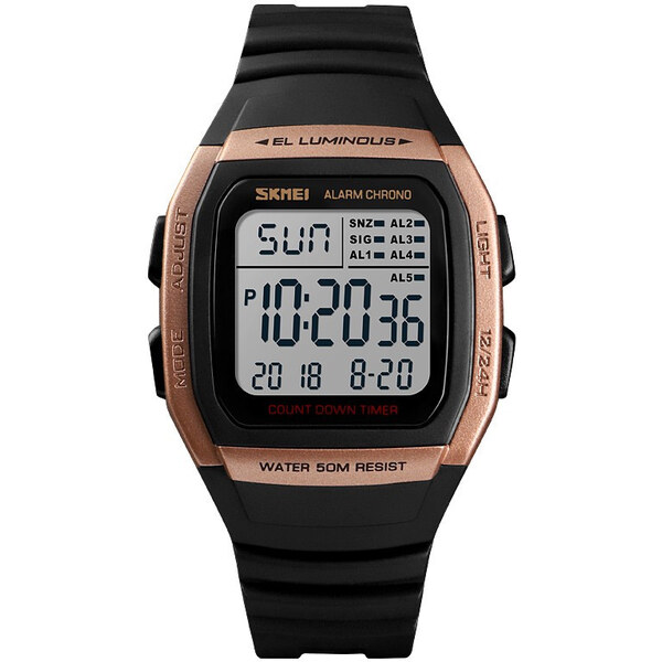 SKMEI 1278 digitálne hodinky Retro Age - zlaté 65223950