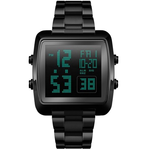 Skmei 1369 celokovové digitálne hodinky Stellar Čierne 65223979