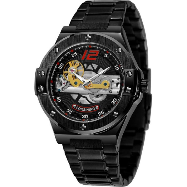 FORSINING pánske automatické hodinky Entrant MXB1 Čierne 65224004