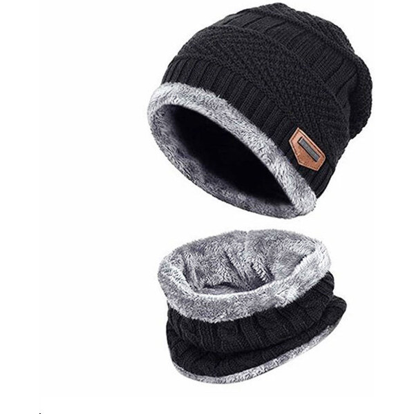 Cixi Rendt Zimný set 2v1 nákrčník a čiapka Čierny 65224042