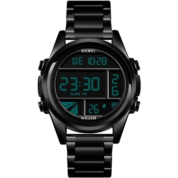 Skmei 1448 celokovové digitálne hodinky Cells Čierne 65224027