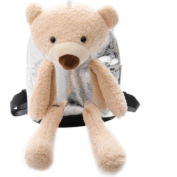 Lifestyle Detský batôžtek s medvedíkom Strieborný 65224186