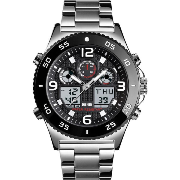 Skmei 1538 pánske duálne hodinky Shaft Strieborné 65224217