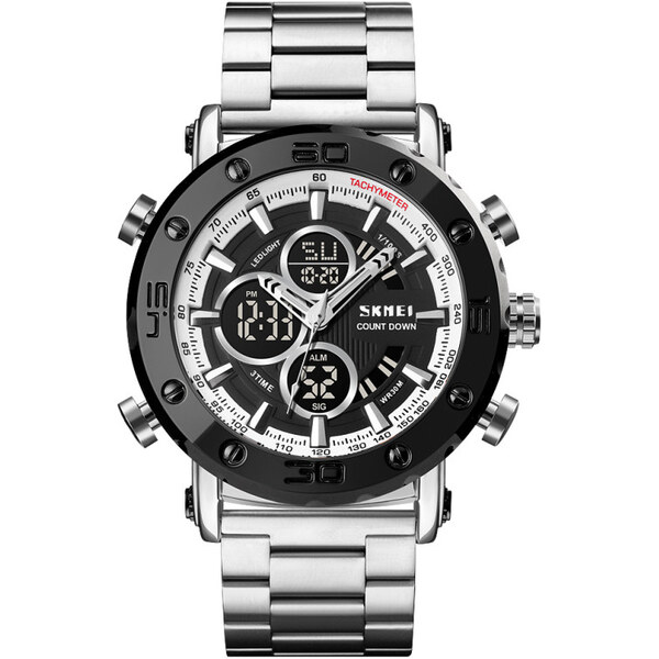 Skmei 1636 pánske duálne hodinky Scalp Strieborné 65224218