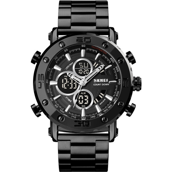 Skmei 1636 pánske duálne hodinky Scalp Čierne 65224219